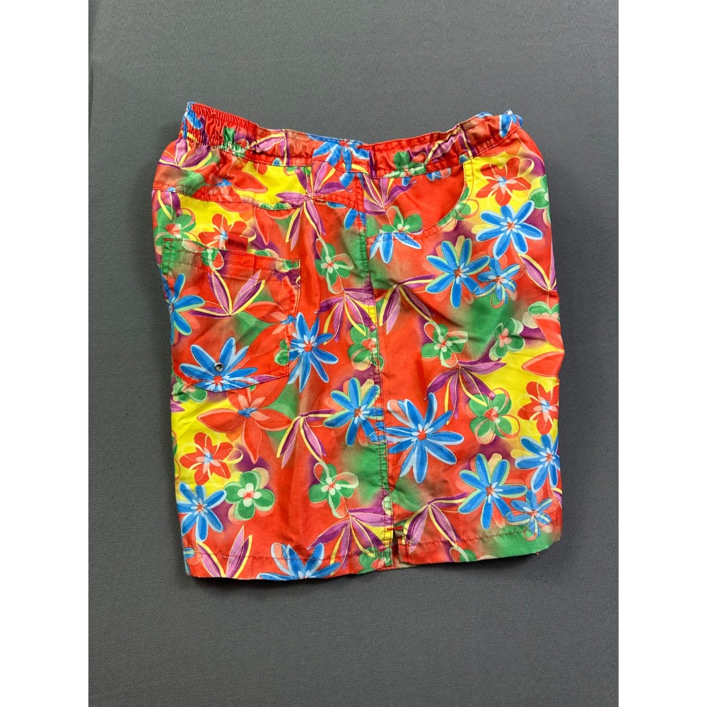 Body Glove Men's Floral Board Shorts Red Yellow Blue Tropical Swim Trunks‎ L